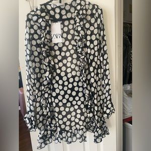 Zara black n white polka top.